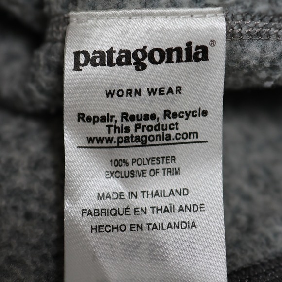 Patagonia Better Sweater Mens Large Gray Pullover 1/4 Zip Vail Colorado 25522 - Picture 8 of 9